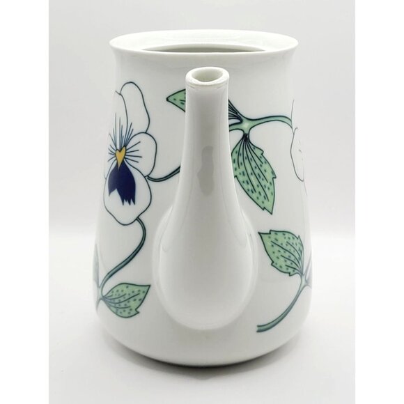 Rorstrand Sweden Sylvia Pattern Coffee Pot Sylvia Leuchovius MCM 70s No Lid Rare - Picture 2 of 8